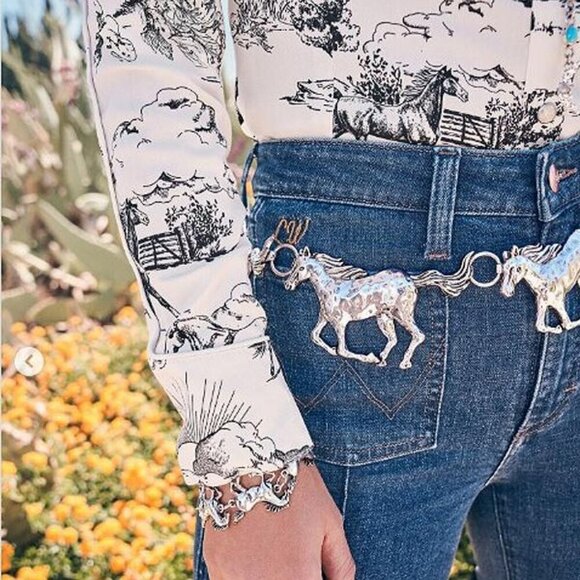 Western Concho Running Arabian Horse Concho Belt L/XL - Picture 2 of 3